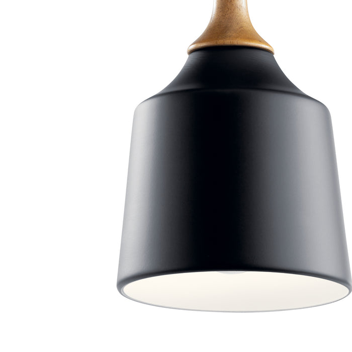 Kichler 43682BK One Light Mini Pendant, Black
