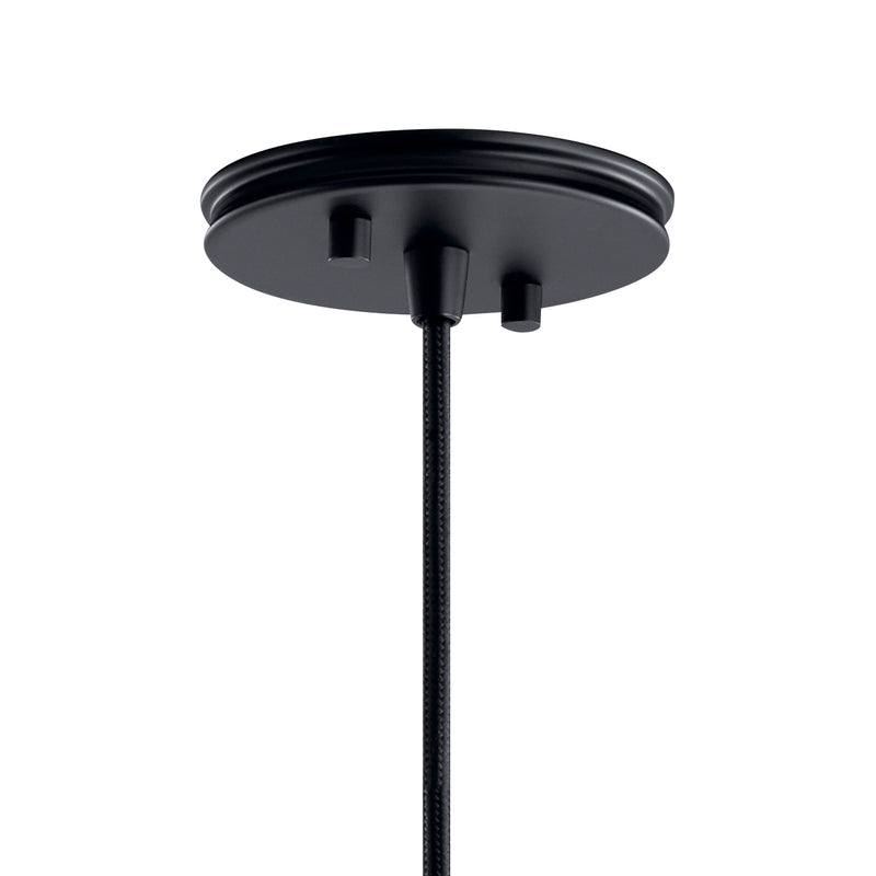Kichler 43683BK One Light Pendant, Black