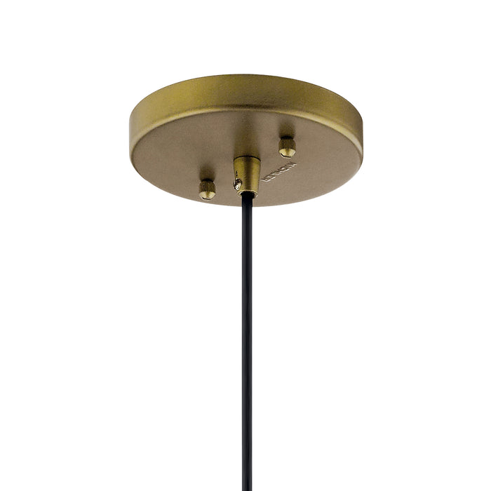Kichler 43850NBR One Light Mini Pendant, Natural Brass