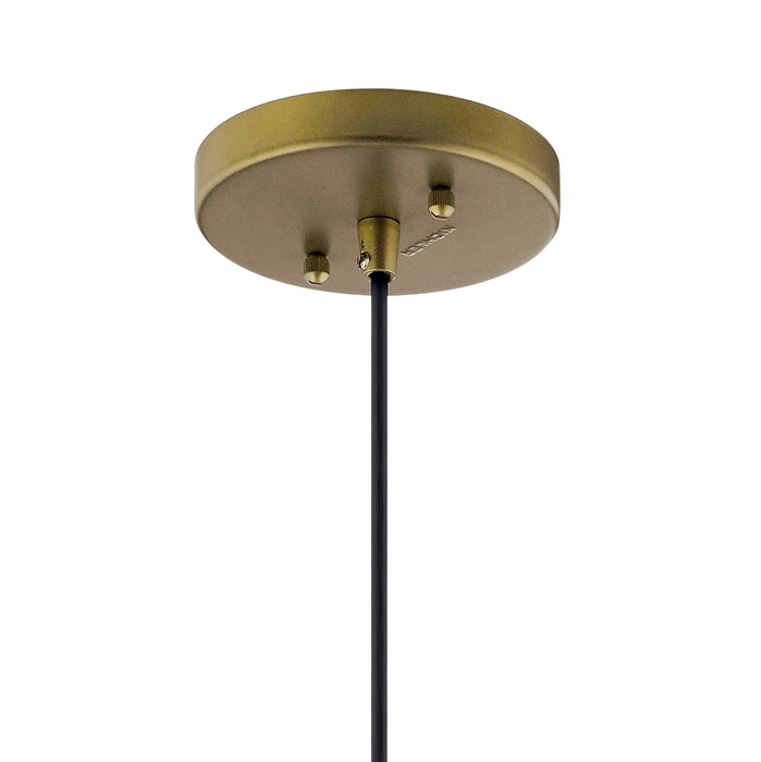 Kichler 43851NBR One Light Mini Pendant, Natural Brass