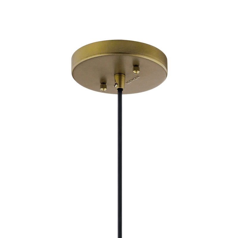 Kichler 43852NBR One Light Mini Pendant, Natural Brass
