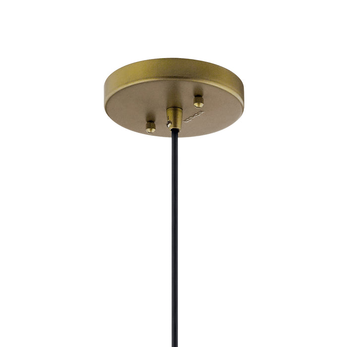 Kichler 43852NBR One Light Mini Pendant, Natural Brass