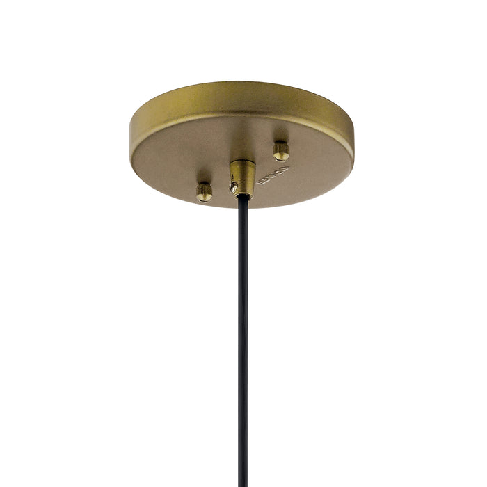 Kichler 43853NBR One Light Mini Pendant, Natural Brass