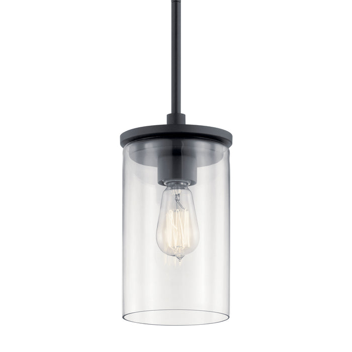 Kichler 43996BK One Light Mini Pendant, Black