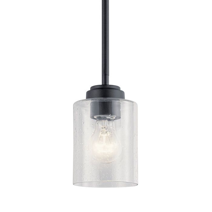 Kichler 44032BK One Light Mini Pendant, Black