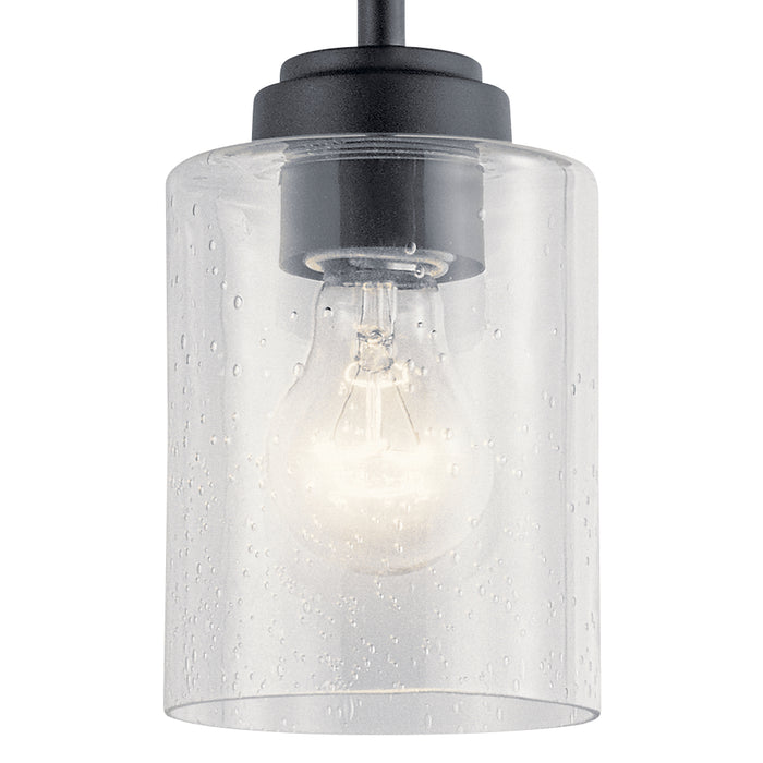 Kichler 44032BK One Light Mini Pendant, Black