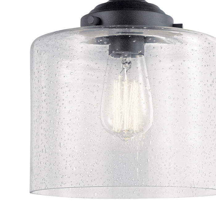Kichler 44033BK One Light Semi Flush Mount, Black