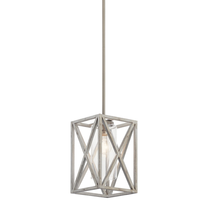 Kichler 44083DAW One Light Mini Pendant, Distressed Antique White