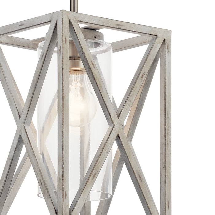 Kichler 44083DAW One Light Mini Pendant, Distressed Antique White