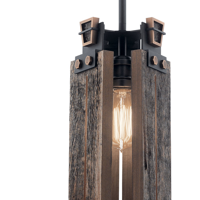 Kichler 44182BKT One Light Mini Pendant, Textured Black