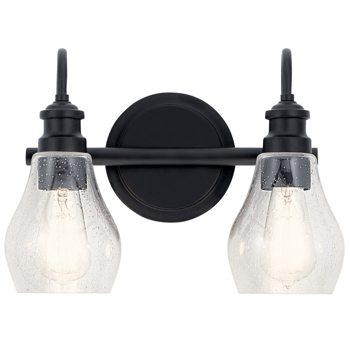 Kichler 45391BK Two Light Bath, Black