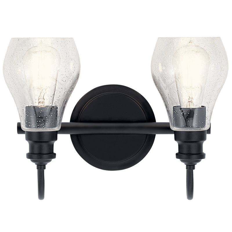 Kichler 45391BK Two Light Bath, Black