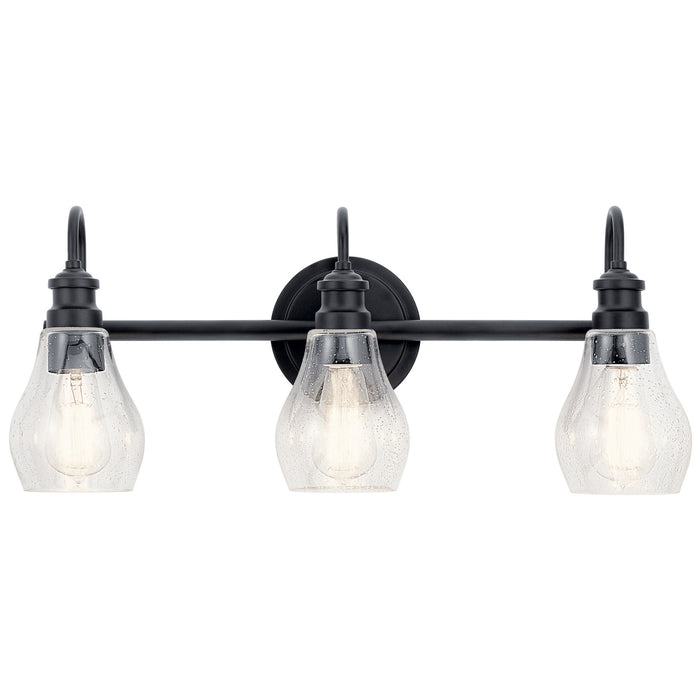 Kichler 45392BK Three Light Bath, Black