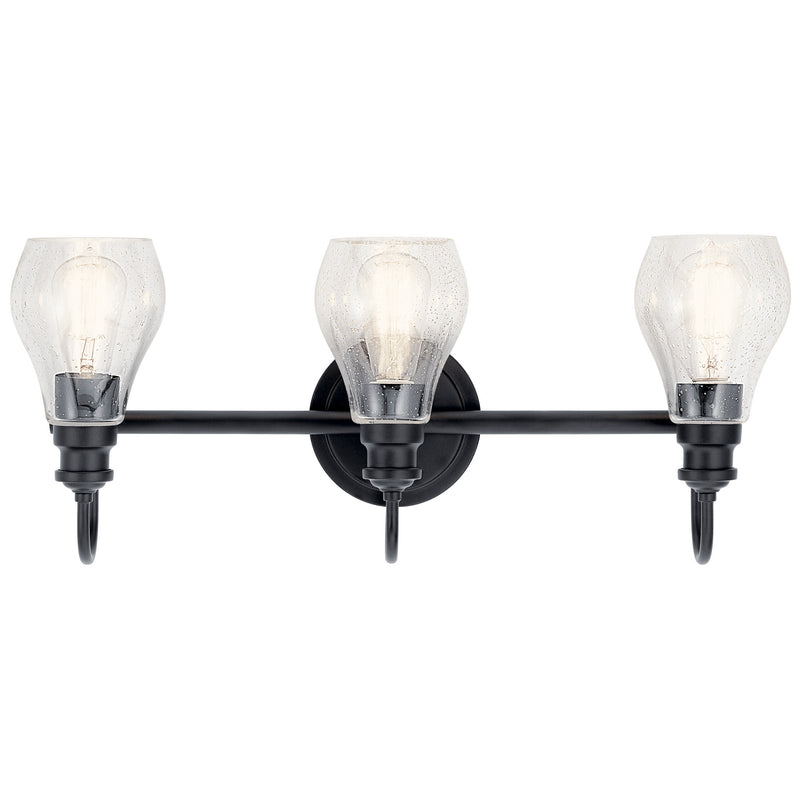 Kichler 45392BK Three Light Bath, Black