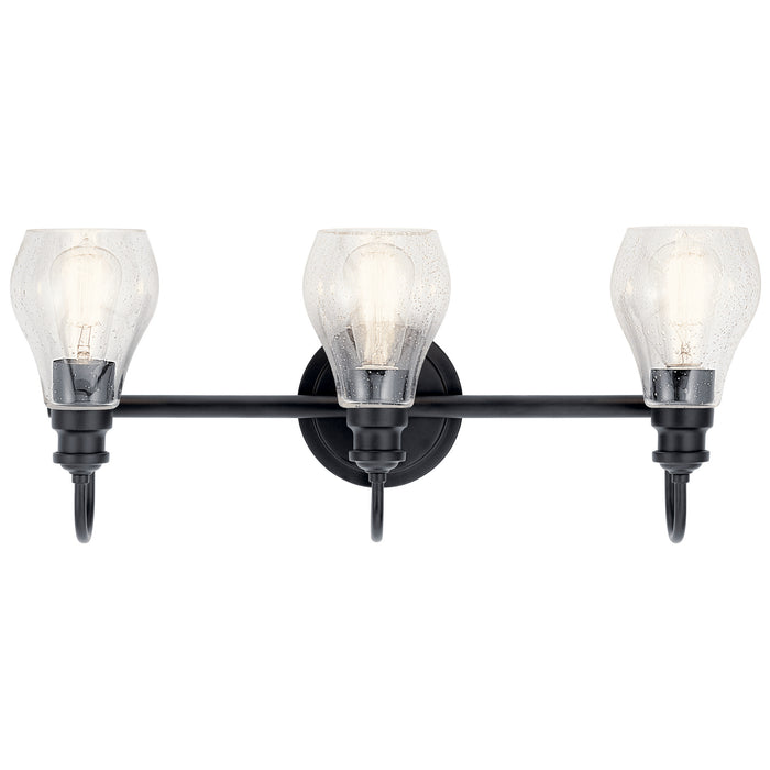 Kichler 45392BK Three Light Bath, Black
