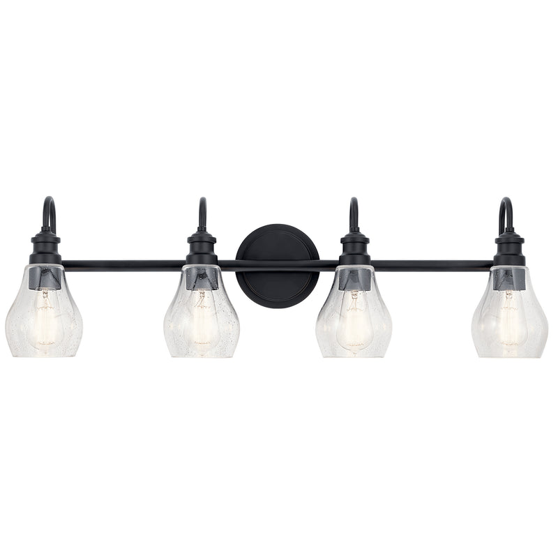 Kichler 45393BK Four Light Bath, Black