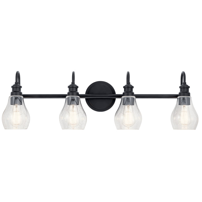 Kichler 45393BK Four Light Bath, Black