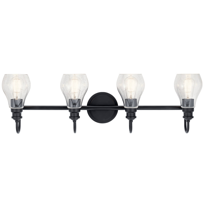 Kichler 45393BK Four Light Bath, Black