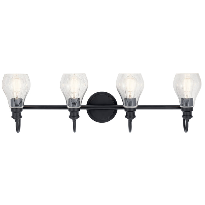 Kichler 45393BK Four Light Bath, Black
