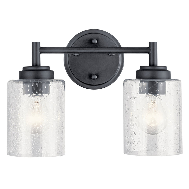 Kichler 45885BK Two Light Bath, Black