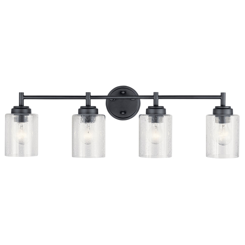 Kichler 45887BK Four Light Bath, Black