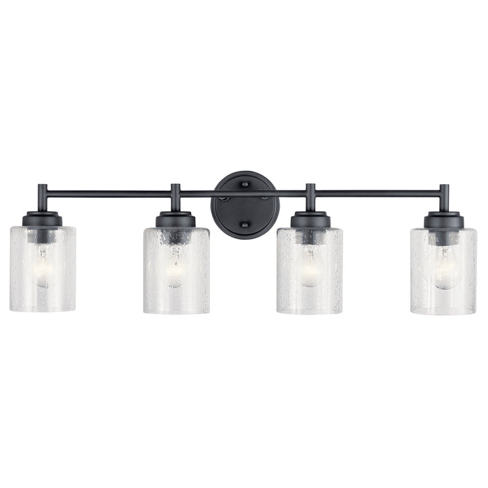 Kichler 45887BK Four Light Bath, Black