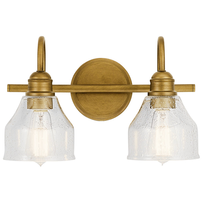 Kichler 45972NBR Two Light Bath, Natural Brass