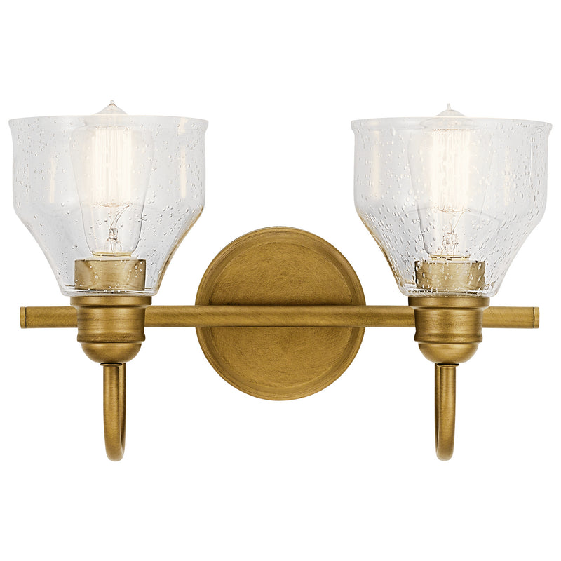 Kichler 45972NBR Two Light Bath, Natural Brass