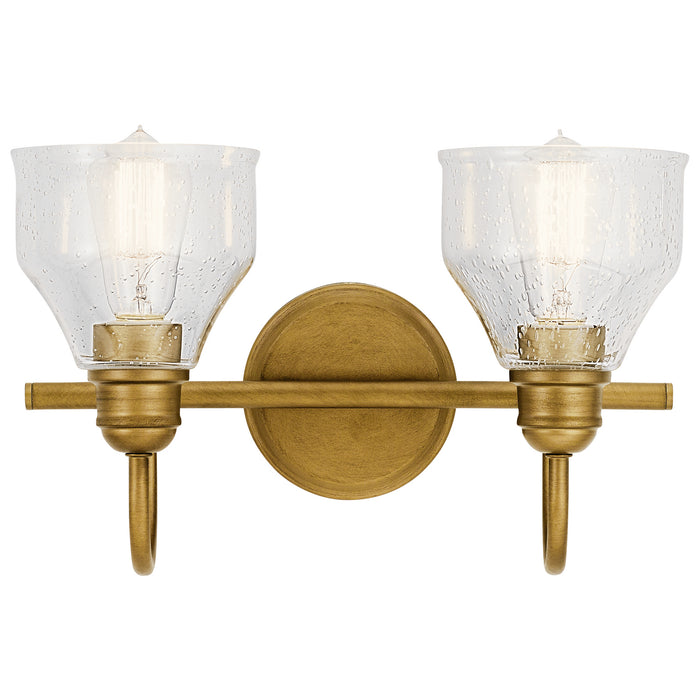 Kichler 45972NBR Two Light Bath, Natural Brass