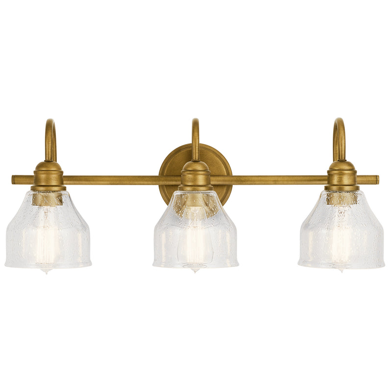 Kichler 45973NBR Three Light Bath, Natural Brass