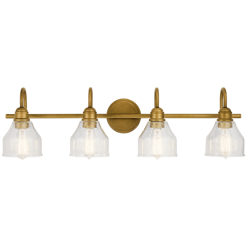 Kichler 45974NBR Four Light Bath, Natural Brass