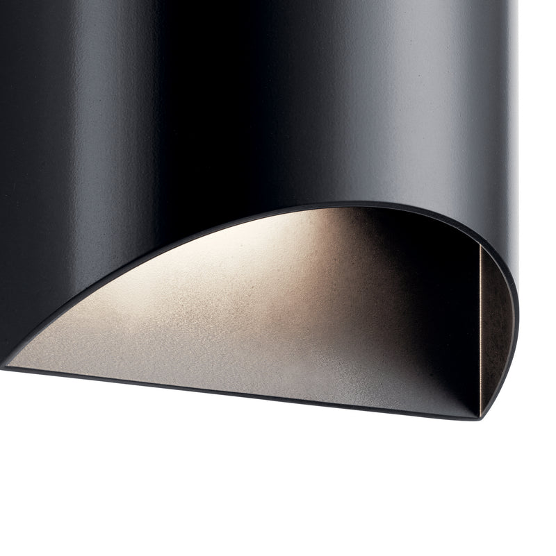 Kichler 49278BKLED LED Outdoor Wall Mount, Black