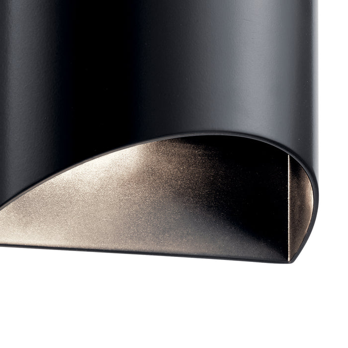 Kichler 49279BKLED LED Outdoor Wall Mount, Black