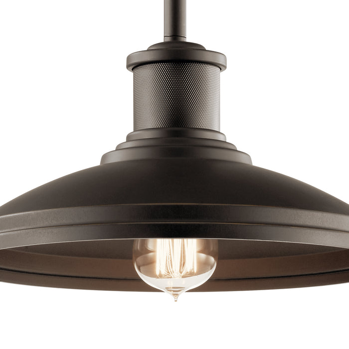 Kichler 49982OZ One Light Outdoor Pendant/Semi Flush, Olde Bronze