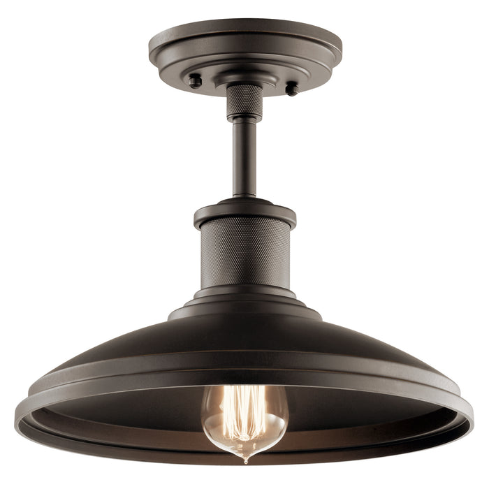 Kichler 49982OZ One Light Outdoor Pendant/Semi Flush, Olde Bronze