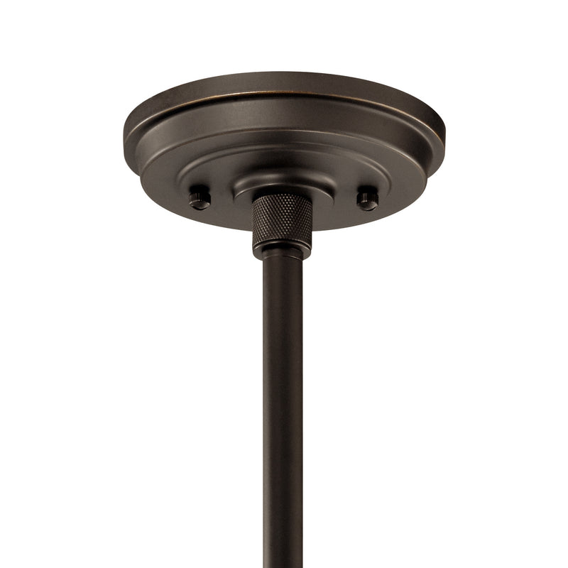 Kichler 49982OZ One Light Outdoor Pendant/Semi Flush, Olde Bronze