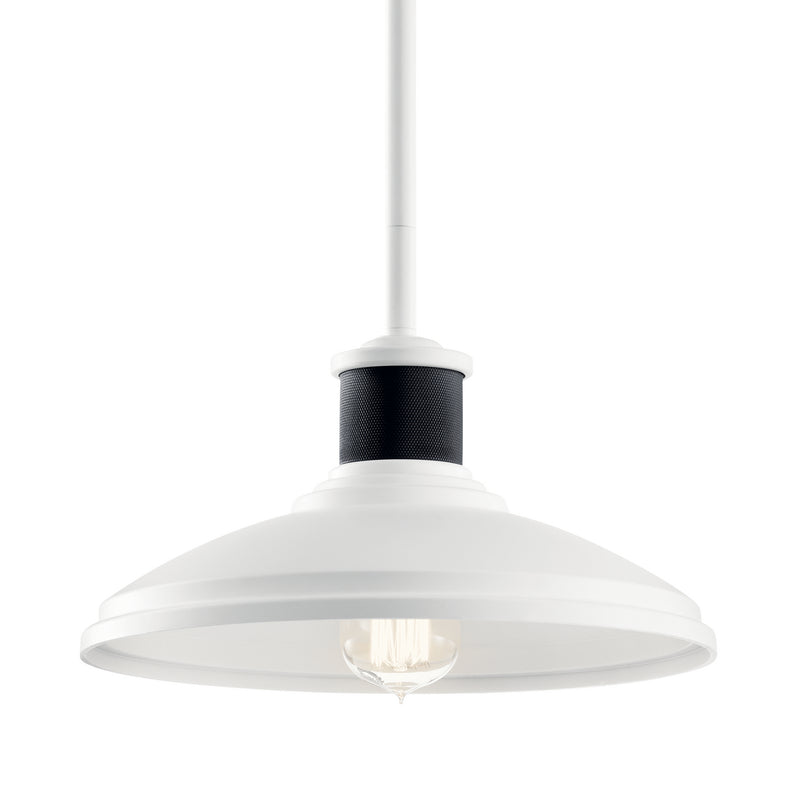 Kichler 49982WH One Light Outdoor Pendant/Semi Flush, White