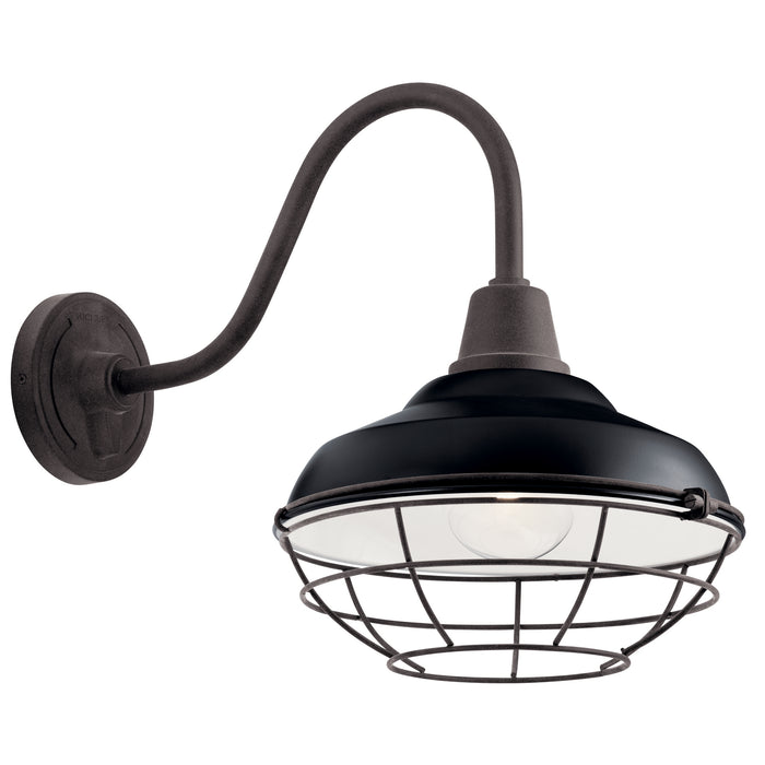 Kichler 49990BK One Light Outdoor Wall Mount, Black