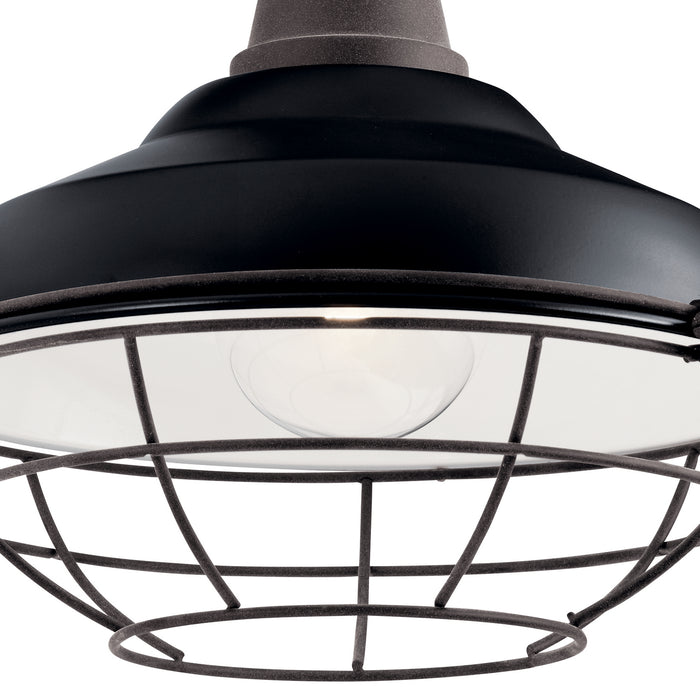 Kichler 49990BK One Light Outdoor Wall Mount, Black