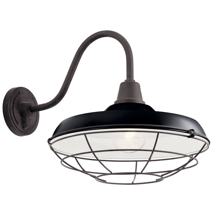 Kichler 49991BK One Light Outdoor Wall Mount, Black