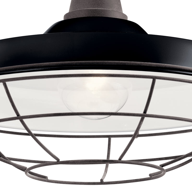 Kichler 49991BK One Light Outdoor Wall Mount, Black