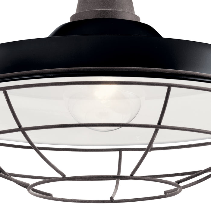 Kichler 49991BK One Light Outdoor Wall Mount, Black