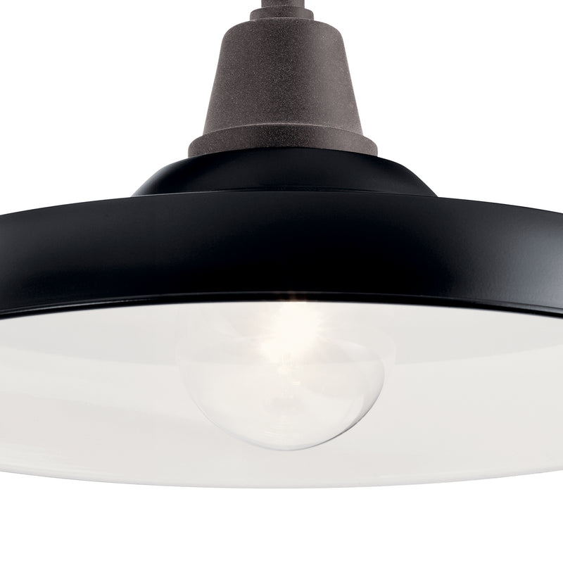 Kichler 49991BK One Light Outdoor Wall Mount, Black