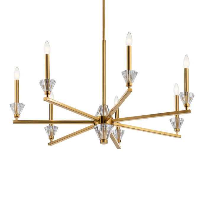 Kichler 52002FXG Seven Light Chandelier, Fox Gold
