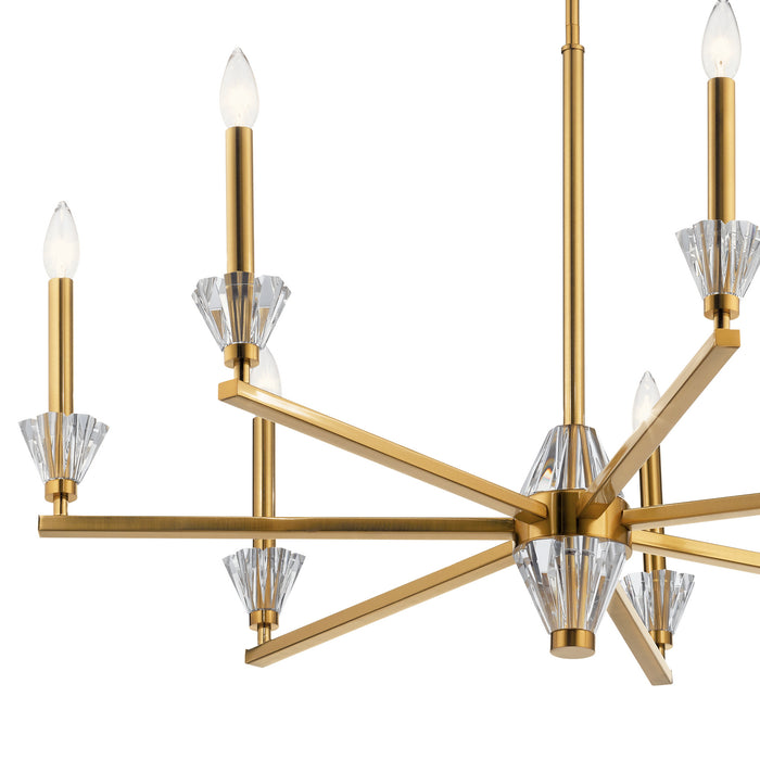 Kichler 52002FXG Seven Light Chandelier, Fox Gold