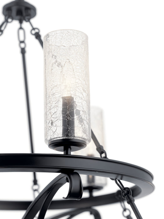 Kichler 52011BK Nine Light Chandelier, Black