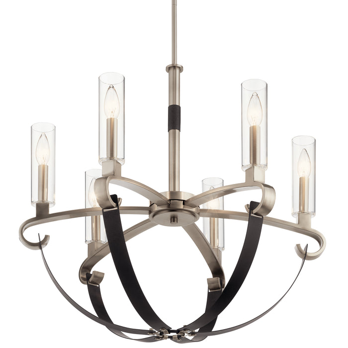 Kichler 52015CLP Six Light Chandelier, Classic Pewter