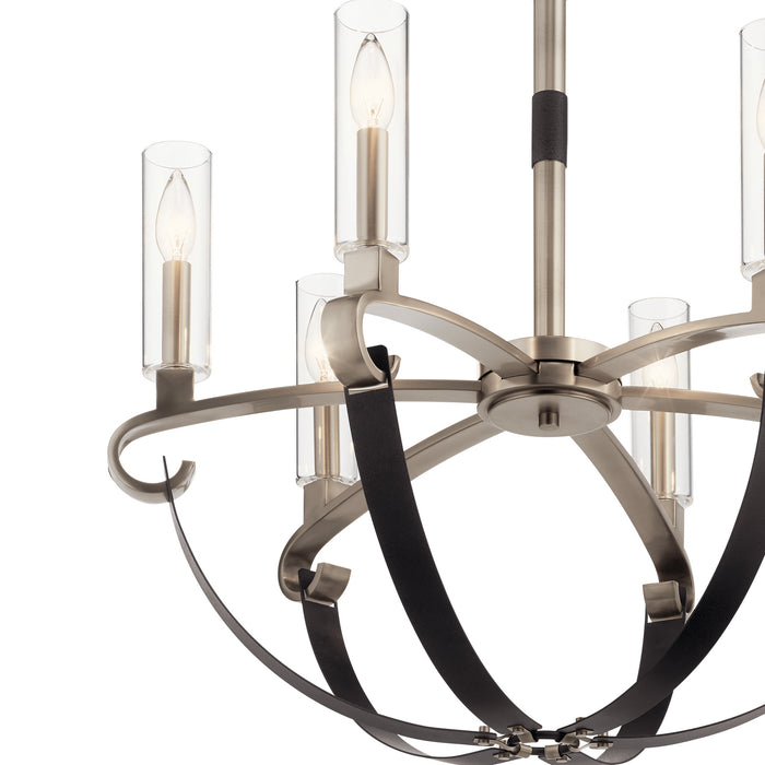Kichler 52015CLP Six Light Chandelier, Classic Pewter