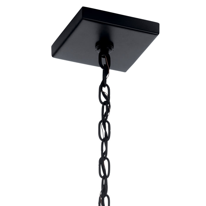 Kichler 52029BK Four Light Foyer Pendant, Black