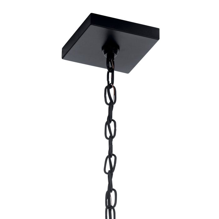 Kichler 52029BKNBR Four Light Foyer Pendant, Black